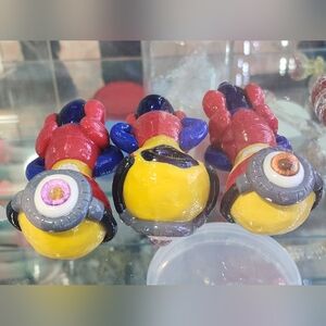 Colorful Minion-Inspired Figurines Glass Smoking Pipes